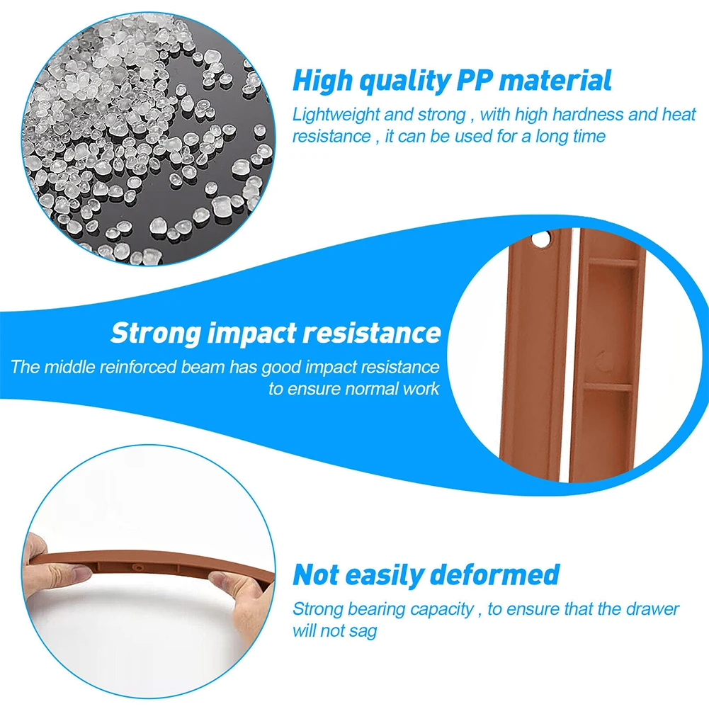 Plastic Drawer Track 10 PCS Two Track Bottom Support Wardrobe Guide Rail Slide Channel Keyboard Accessories drawer slides