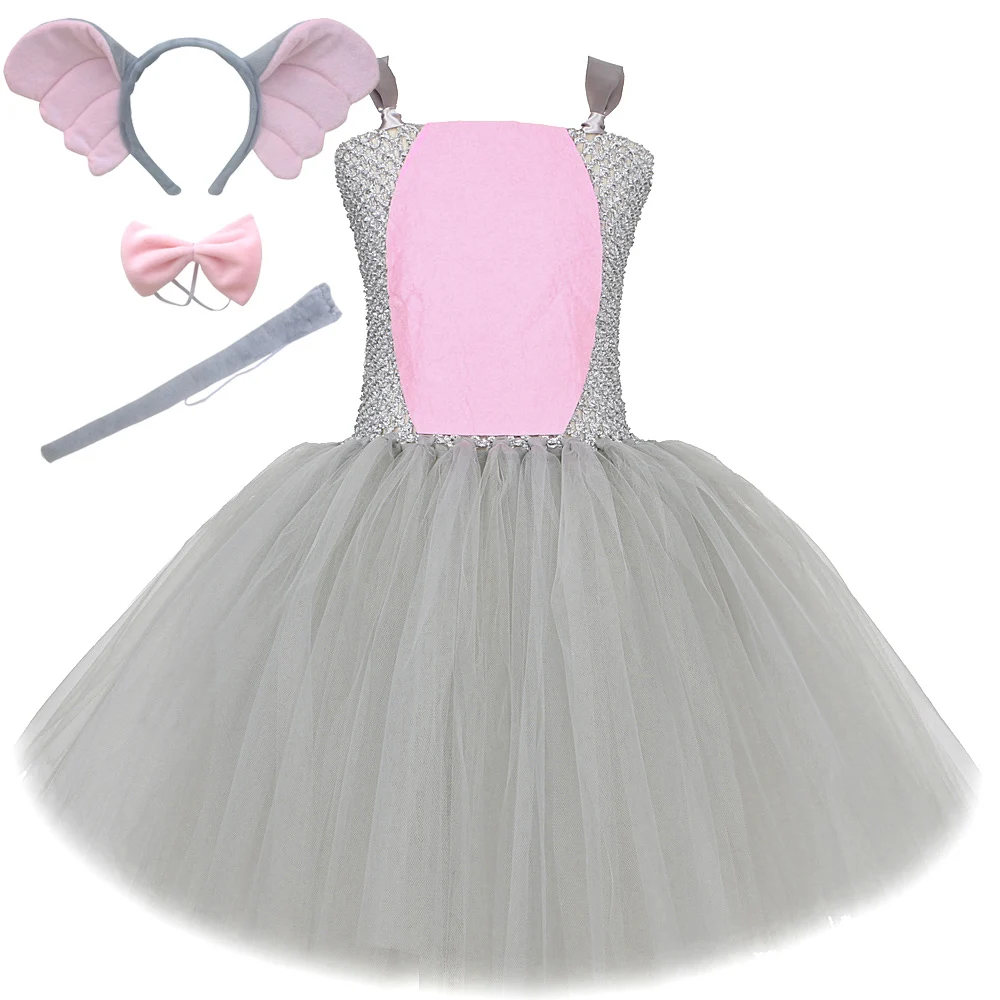 Petitebelle Koala Fascia Bowtie Tail Guanti Tutu Grigio 5pc