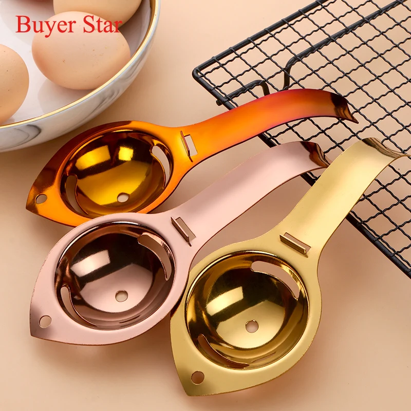 1PC Egg Separator Stainless Steel Egg Yolk White Separator Filter Handle Divider Baking Cooking Tools Kitchen Gadgets egg separator