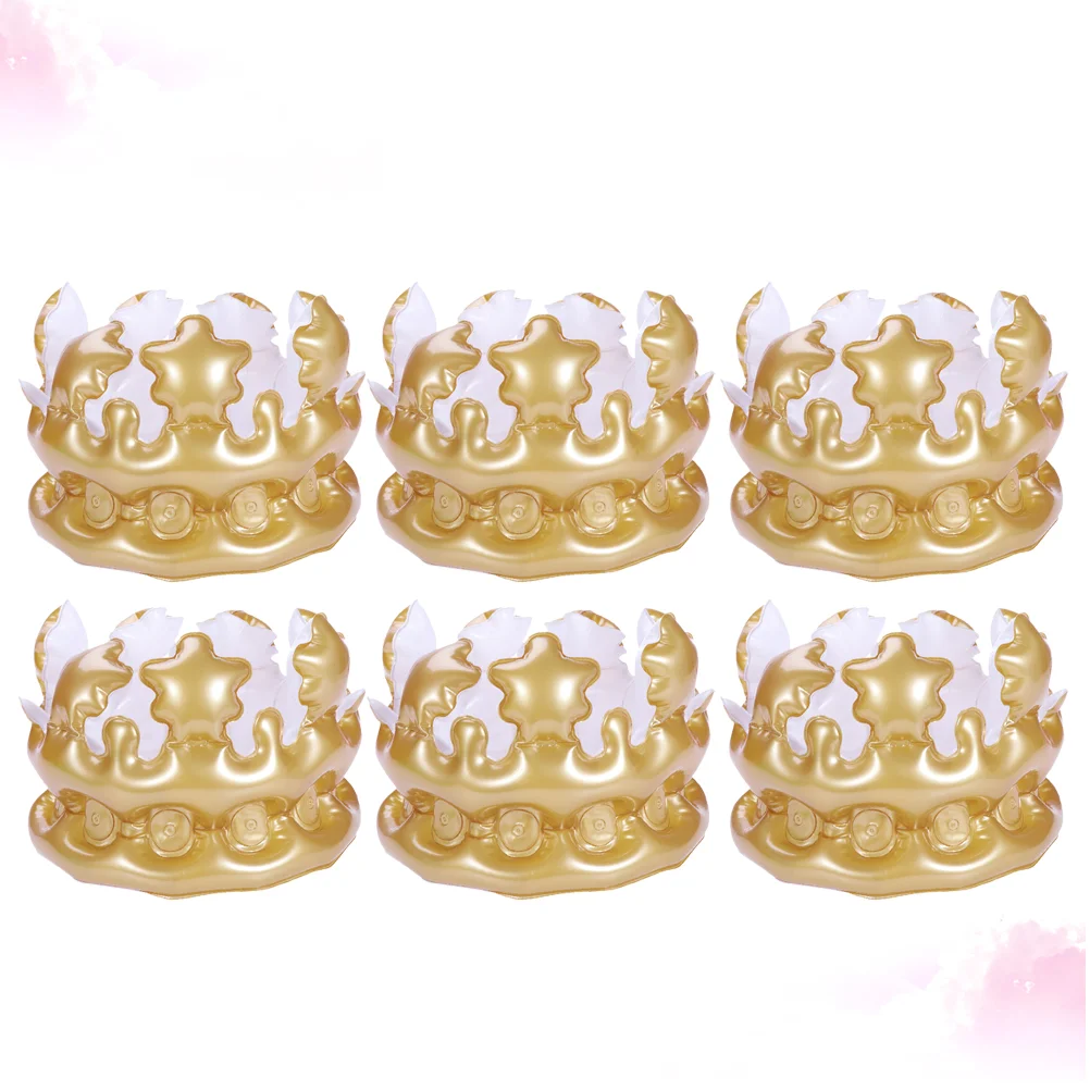 

6 Pcs Inflatable for Kids Toy Balloons Queen Crown Fancy Dress Costume Party Small Baby Boy