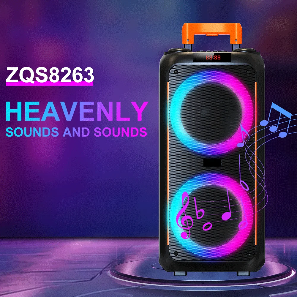 50W Bluetooth Party Speakers Atmosphere Colorful RGB Light Home
