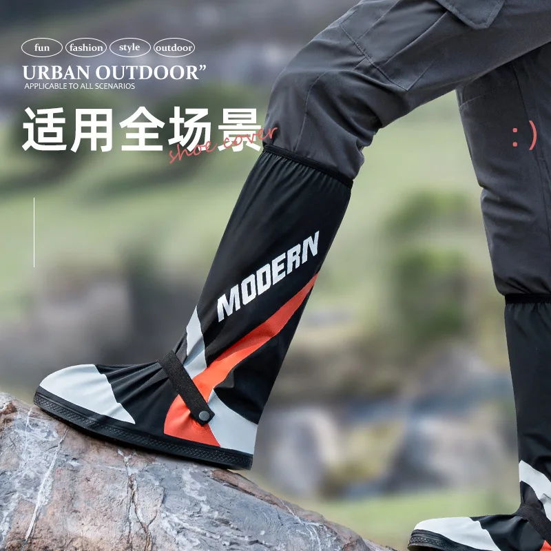 Riding Motorbike Rain Shoe Covers Waterproof Wear Motorbike Tall Rain Shoes Non-slip Foot Cover