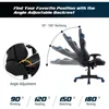 Gaming Chair, Massage Office Chair Computer Gaming Racing Chair, High Back PU Leather Adjustable Arms Headrest Ergonomic Reclin 5