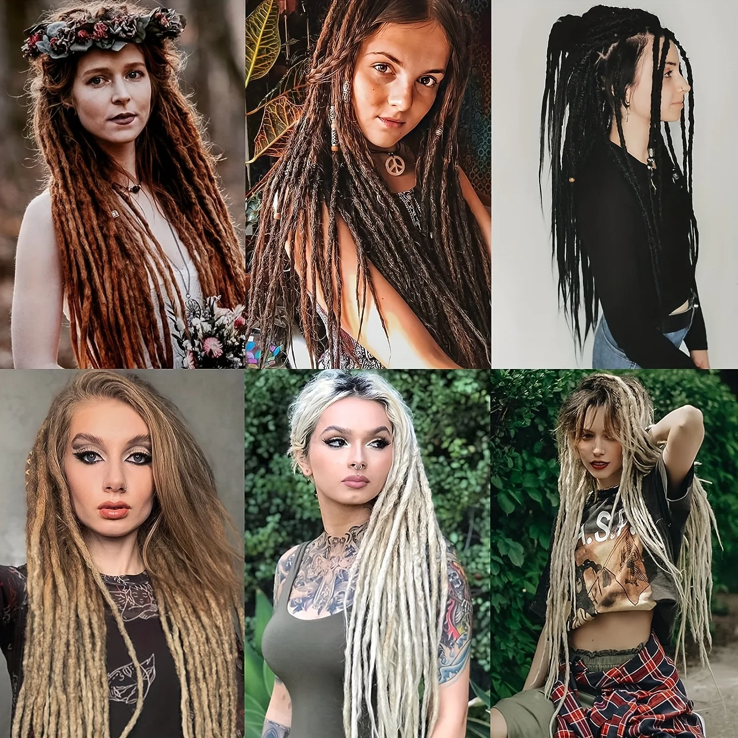 Double Ended Dreadlock Extensions 24 Inch