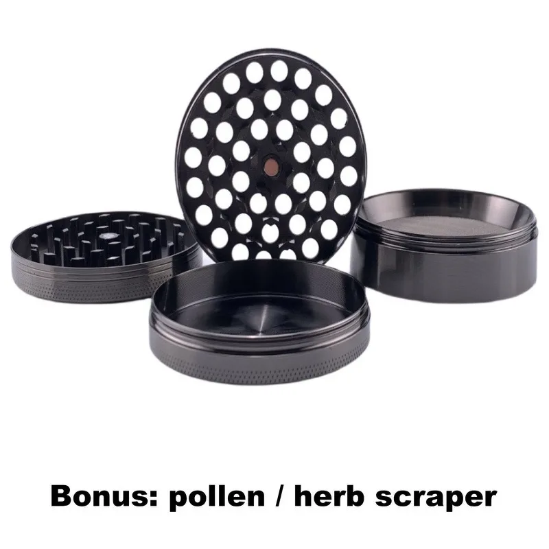 2.5 Inch Zinc Alloy Moon Herb Grinder Portable 4 Sections Spice Grinder Cigarette Shredder Kitchen Gadget Smoking Accessories