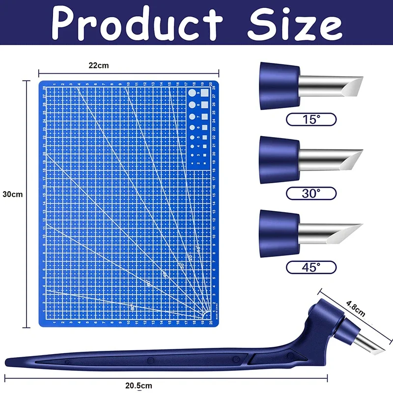 Craft Cutting Tools 3Pcs 360-Degree Rotating Carbon Steel Replacement Blade Cutting Mat DIY Paper Craft Scrapbooking Supply 1Pc cutting mat craft cutting tool