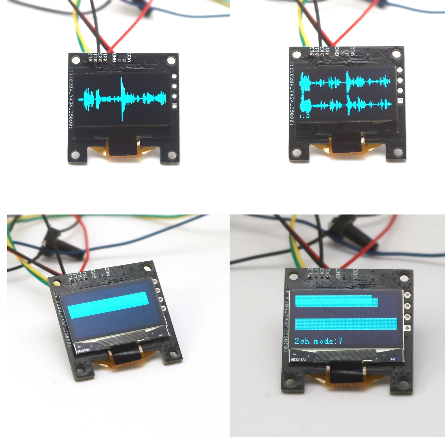 0,96 "OLED Stereo Musik Spektrum Display Analysator Audio Verstärker Multi-Modus Pegelanzeige VU METER Rhythmus Atmosphäre Licht – Detail 4