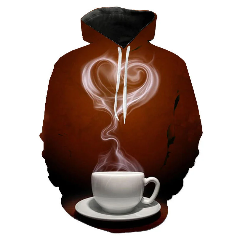 thumbnail image 1 of Sudadera con capucha con gráfico de café para hombre USD Rose Sudadera con estampado 3D Sudadera con capucha de manga larga informal para primavera y otoño Tops de gran tamaño, 1 of 4
