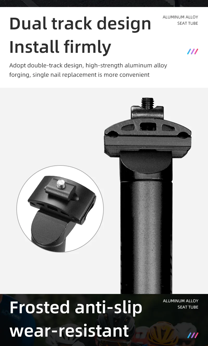 Description Picture 5 of itemWAKE Bicycle Seatpost 350mm 25.4 27.2 28.6 30.4 30.9 31.6 Adjustable Bike Seat Post Tube Saddle for MTB Mountain Road Bike BMX