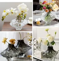 Luxury Nordic Minimalist Style Frosting Glass Vase Classic Home Living Room Decoration Stand For Flowers Decorative Vases Modern 1