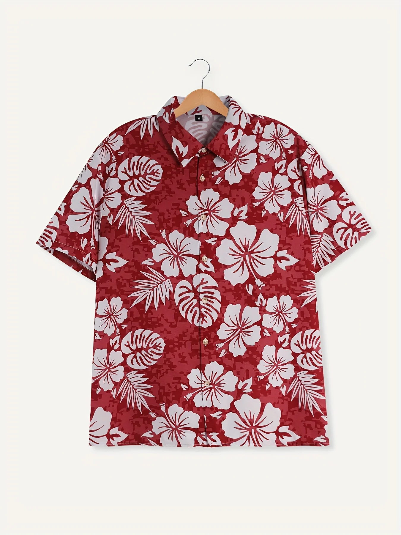 3D Floral Pattern Print Men's Short Sleeve Button Up Lapel Shirt For Summer Holiday Resort Hawaiian Style Shirt Men Oversized 2