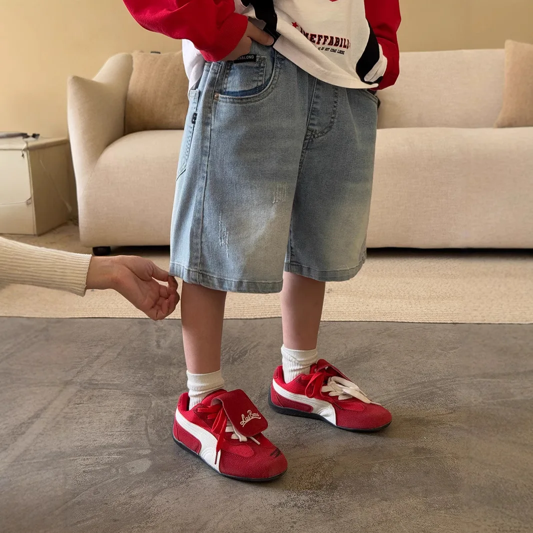 Children Clothes Boys Denim Shorts Summer New Korean Style Loose Casual All Matching Kids Simple Casual Denim Shorts