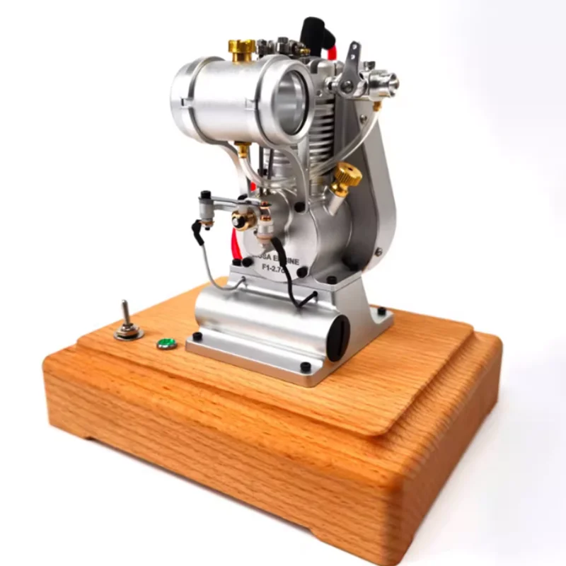 

MUSA F1-2.7cc Mini Single-Cylinder 4 Stroke Air-cooled OHV Gas Engine Model Gasoline Internal Combustion Toys With Wooden Base