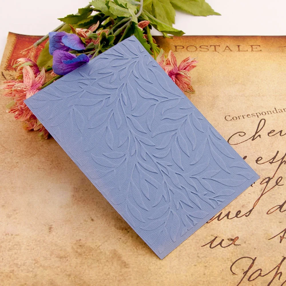 Leaves Branch Background Embossing Folder for Card Making Floral DIY Plastic Scrapbooking DIY Craft Decoration Template Mold
