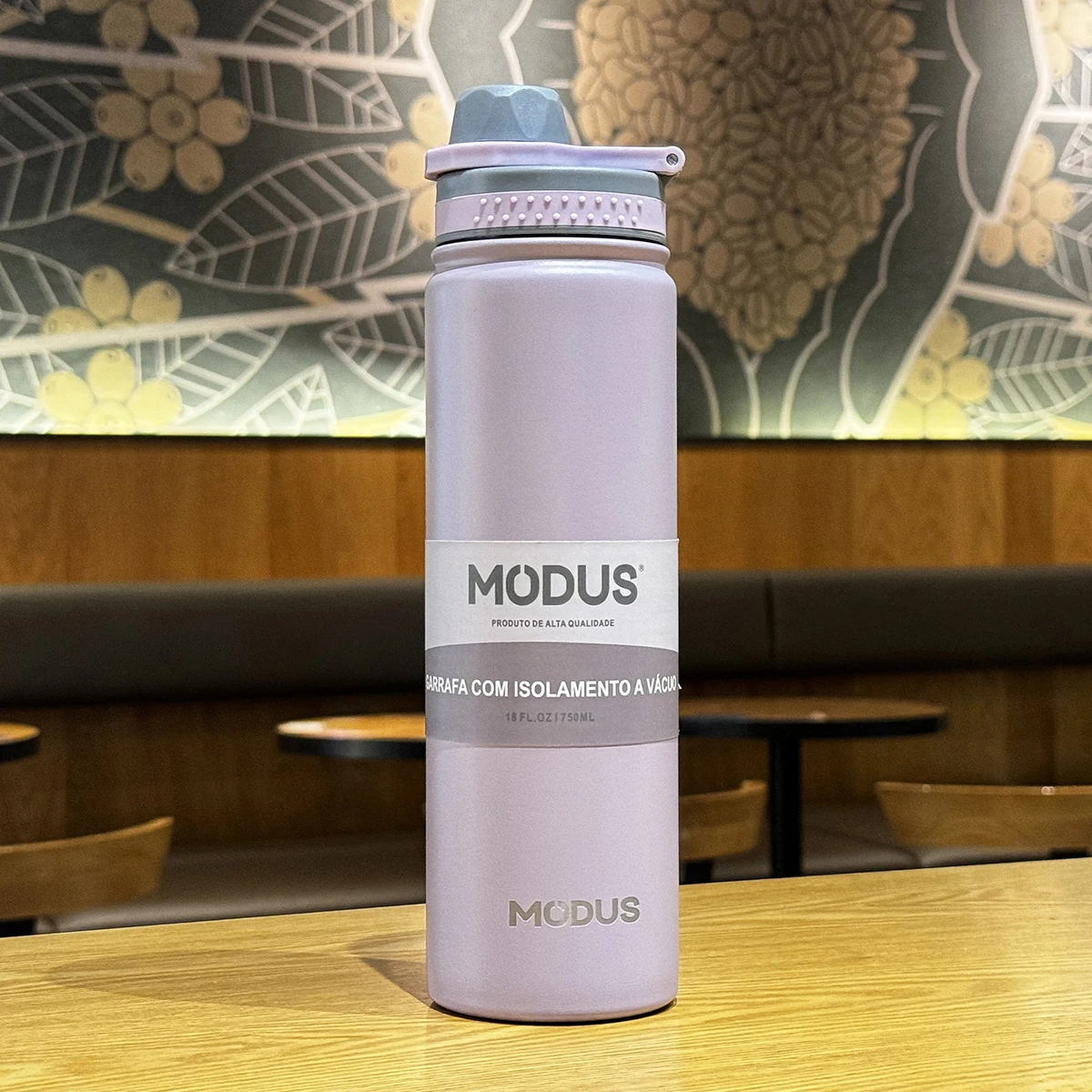 Stainless Steel Insulated Coffee Thermos, Vacuum Flask, Sports Fitness Water Bottle, 750ml