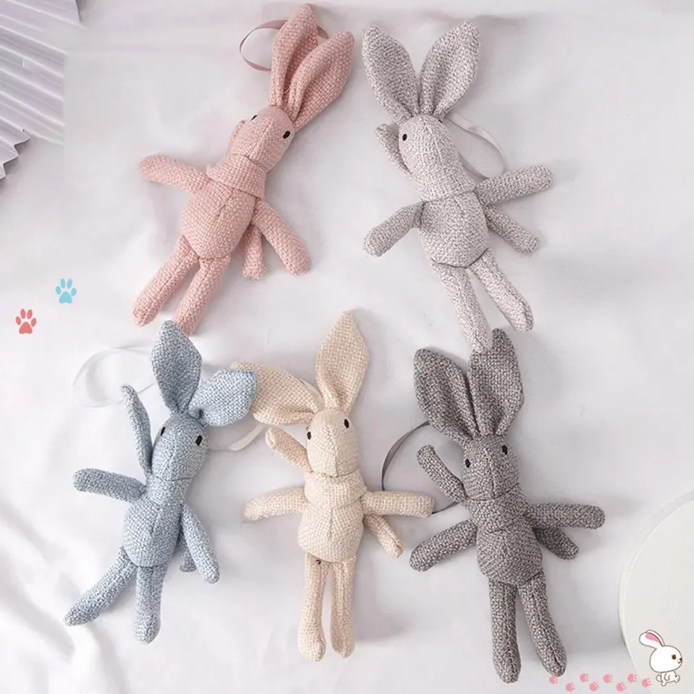 NEW Rabbit Plush Animal Stuffed Dress Rabbit Key chain TOY kawaii  Kid's Party Plush TOY ,Bouquet Plush Dolls  stitch