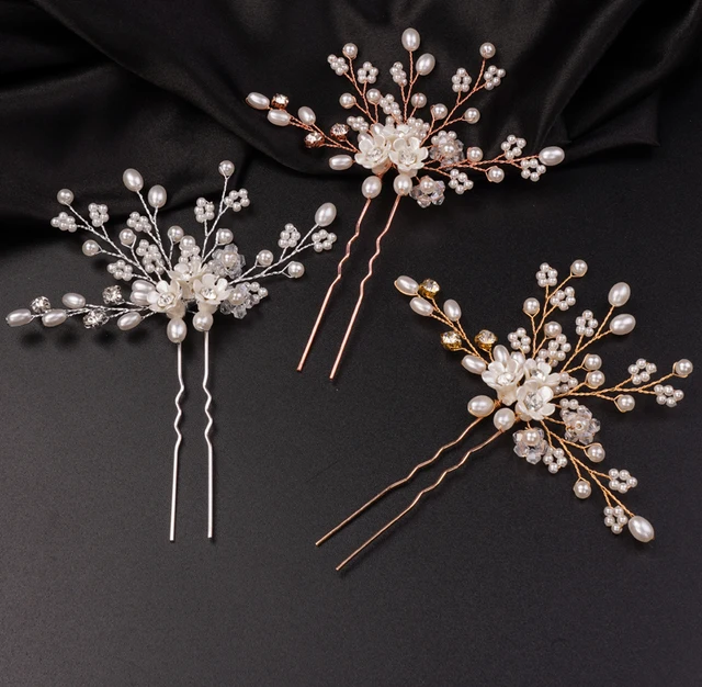 2 PCS Butterfly Pearl Broche Guirlande Broche De Sécurité