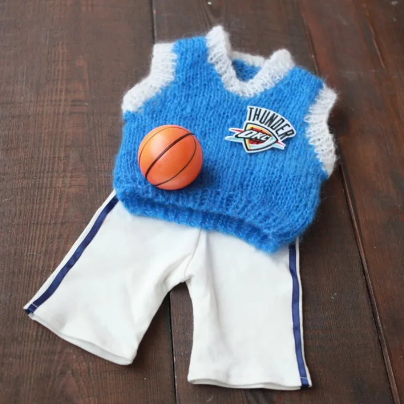 Shining 1 Set Sports Theme Basketball Baby Modelling Under Male Baby Newborn Photography Props Shooting Clothes