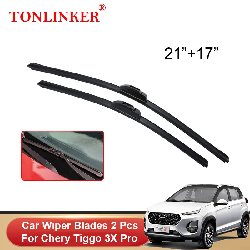 

TONLINKER Car Front Windscreen Wiper Blades For Chery Tiggo 3X Pro 3XPuls 2021 2022 Car Accessories Wiper Blade Brushes Cutter