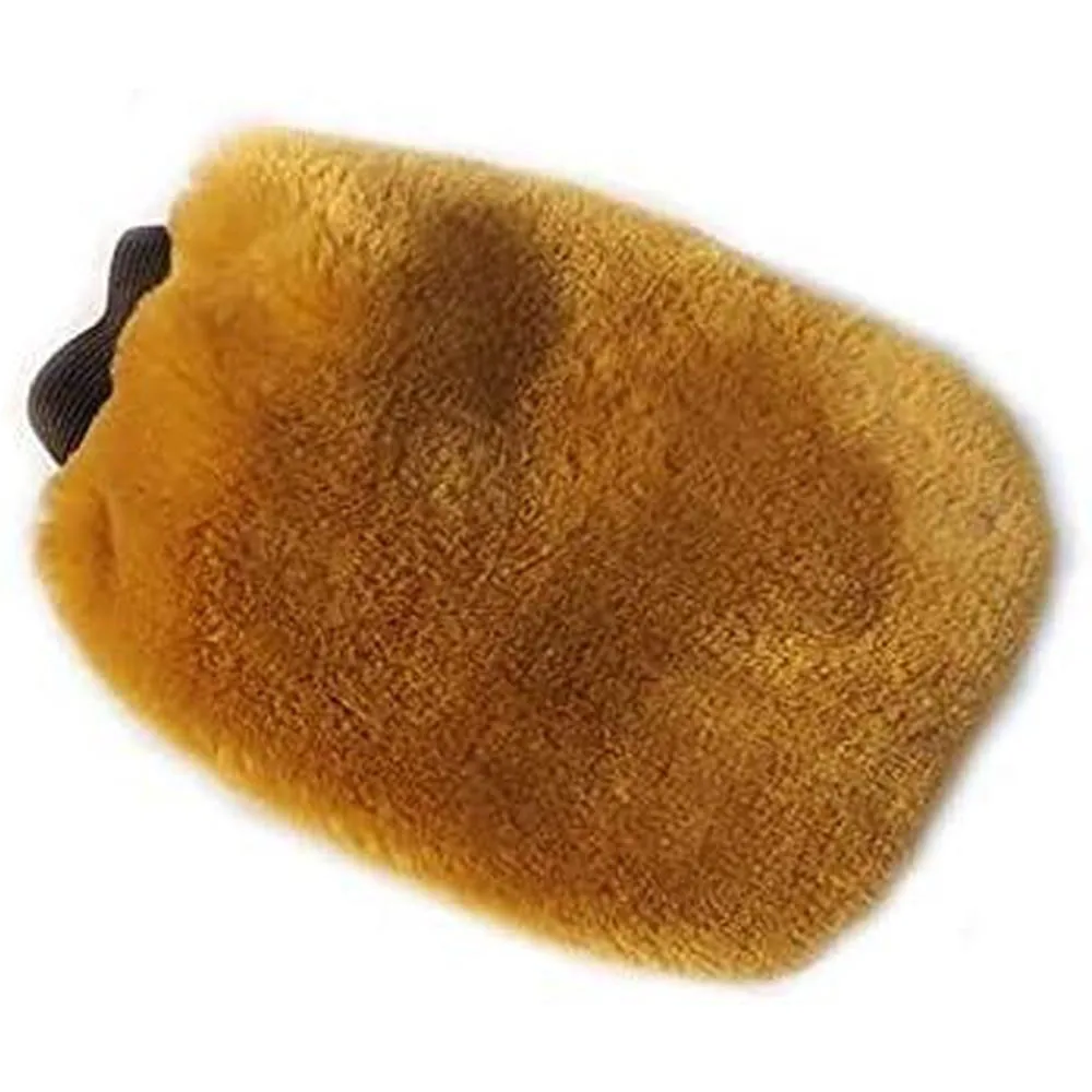 1 x Sheepskin Wash Mitt Soft Plush Lambswool Car Cleaning Washing Waxing Glove Fit for cars