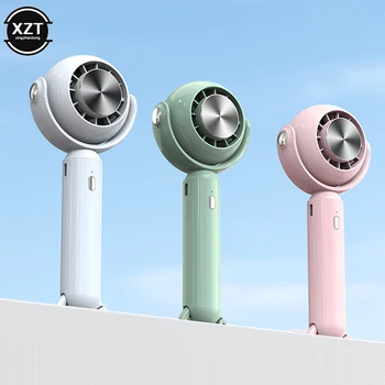 미니 반도체 냉각 얼음 코팅 휴대용 에어컨 선풍기, 2000mAh USB 충전식 휴대용 무선 전기 선풍기