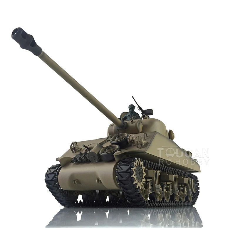 HENG LONG 2.4G 1/16 Scale 7.0 Plastic Version M4A3 Sherman RTR RC Tank Model 3898 Tank For Boys Gifts TH19774-SMT4 5