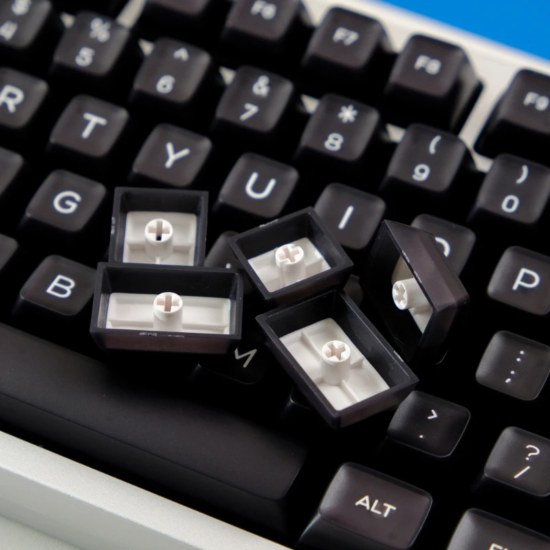 Echome-black Jade Tema Keycap Pbt Dye Subbed Simples Cap Teclado Translúcido Cap SA Perfil Key para Teclado Mecânico - Imagem 4