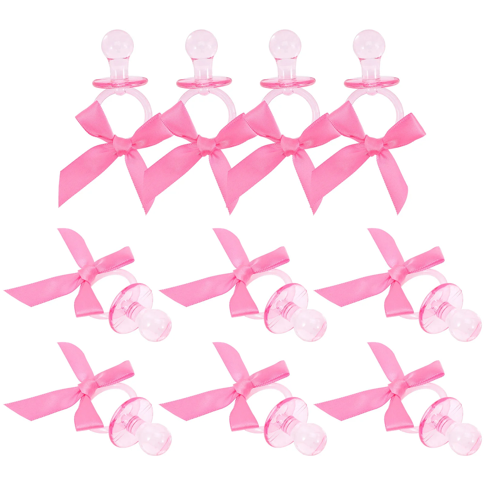 

20 Pcs Pacifier Charm Decor Pacifiers Girls Baby Shower Prizes Games Boys Decorate Ribbon Plastic for Winners