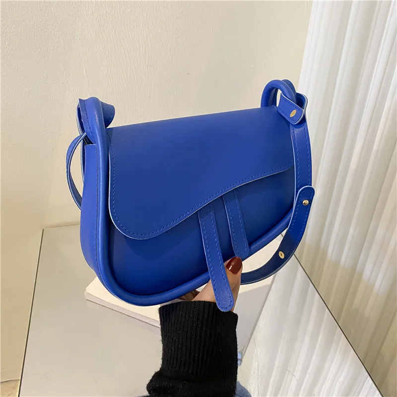 CasualFashionSaddleBagNewSmallShoulderBagsforWomen2022HighQualityPULeather