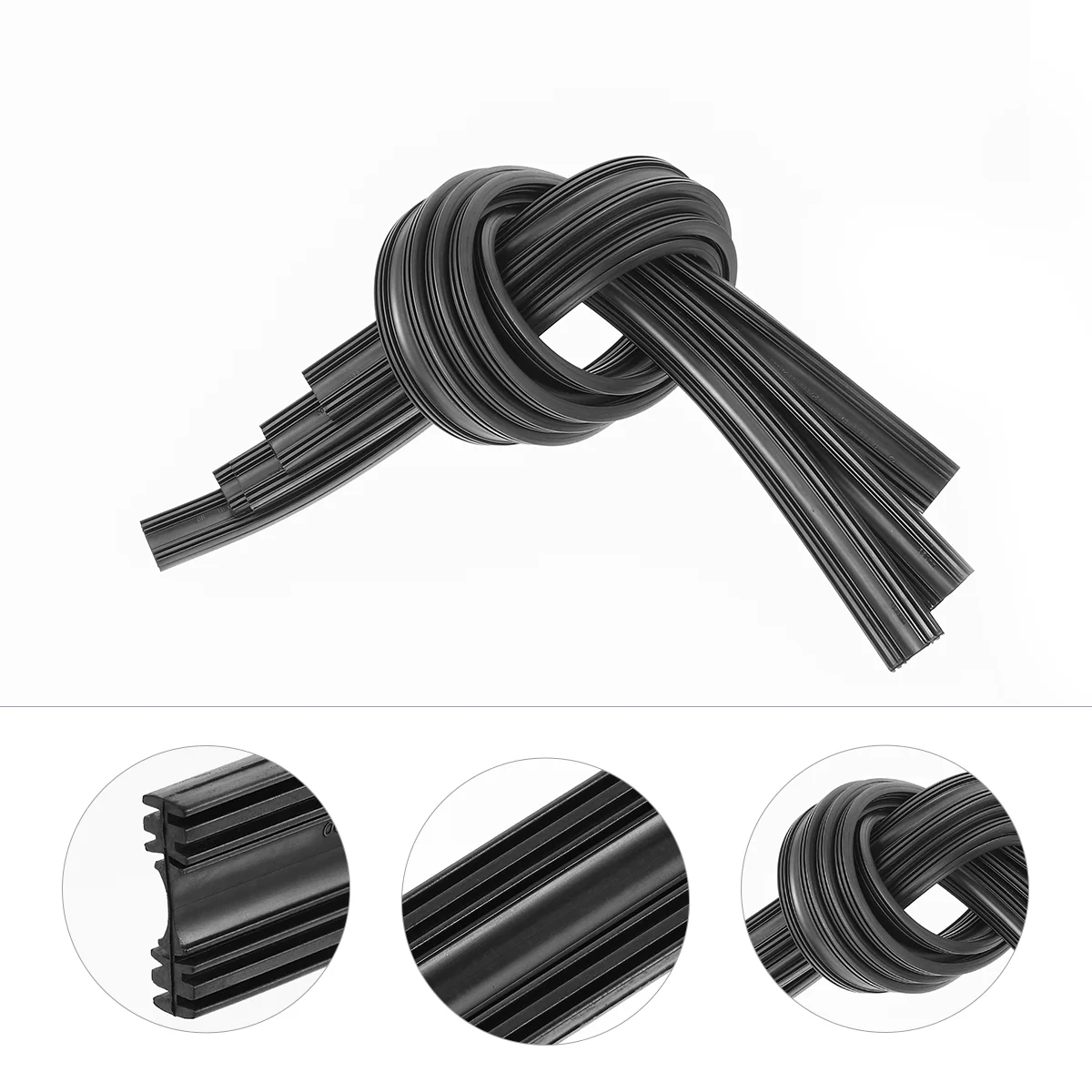 

5 Pairs Adhesive Strip Windshield Wiper Blades Refills Car Frameless Universal Rubber Strips Insert