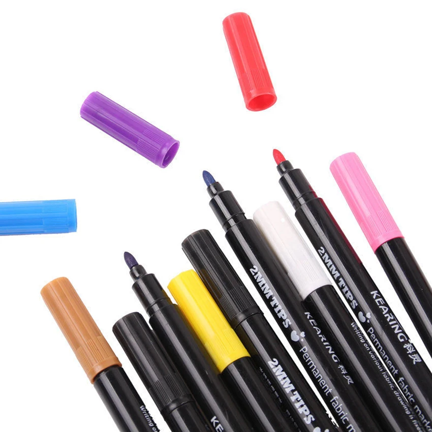 1pcs Fabric DIY Design Pens for T-shirt Clothes Fabric Painting Marker Permanent Children School Painting Tool Art Supplies