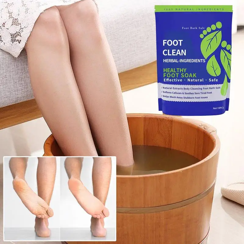 Foot Soak Salt Epsom Salts Pedicure Salt 10pcs For Soaking Feet