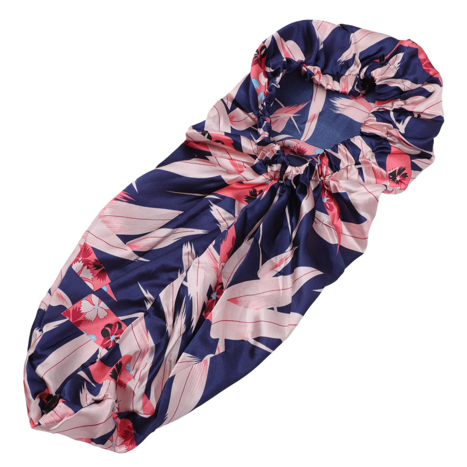 새틴 보닛 탄성 실키 샤워캡 롱 네이비 헤어 케어 랩 어린이 수면 모자 데일리용..