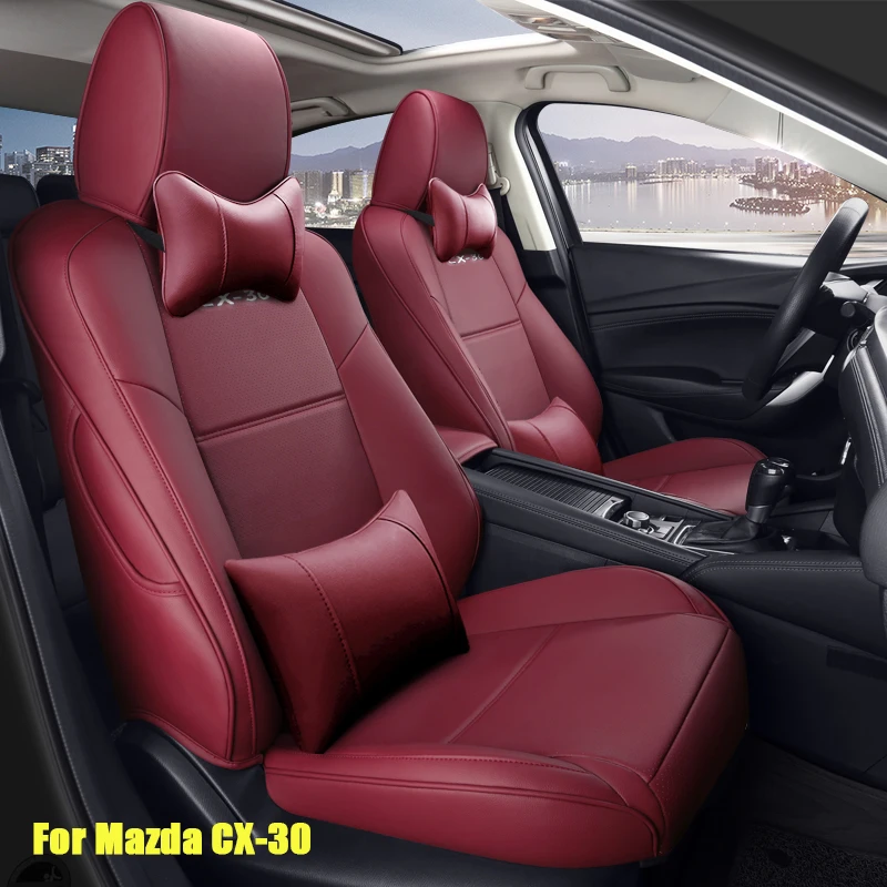 

Car Special Seat Covers For Mazda CX-30 2020 2021 Faux Leather Auto Protection internal Decoration Cushion Full Sets Styling