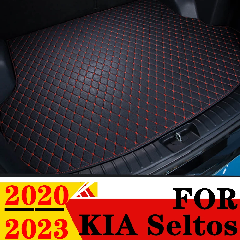

Коврик для багажника автомобиля для KIA Seltos 2020-23, для любой погоды, XPE, плоский, боковой, задний, Карго, коврик, подкладка для багажника, автозапчасти, коврик для багажника