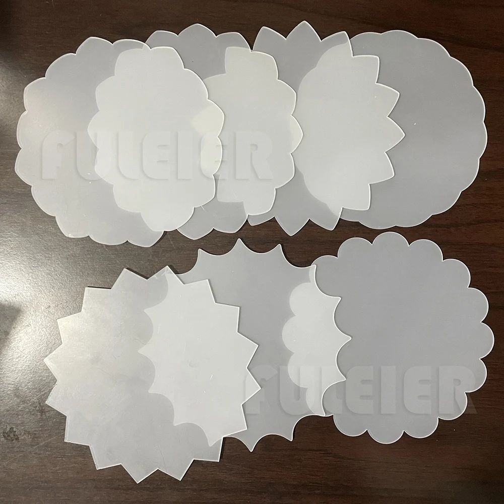 Flower Shape Acrylic Cake Discs 2Pcs DIY Art Blank Board Cake Tool Buttercream Smoothing Decorating Tool Baking Pan Tray cake making tools cake baking tools cake decorating tools