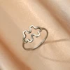 Dainty Ring Puzzle Ring Stainless Steel Autism Awareness We Just Fit Jewelry Valentine for Men and Women Art Line Trendy Jewelry 4