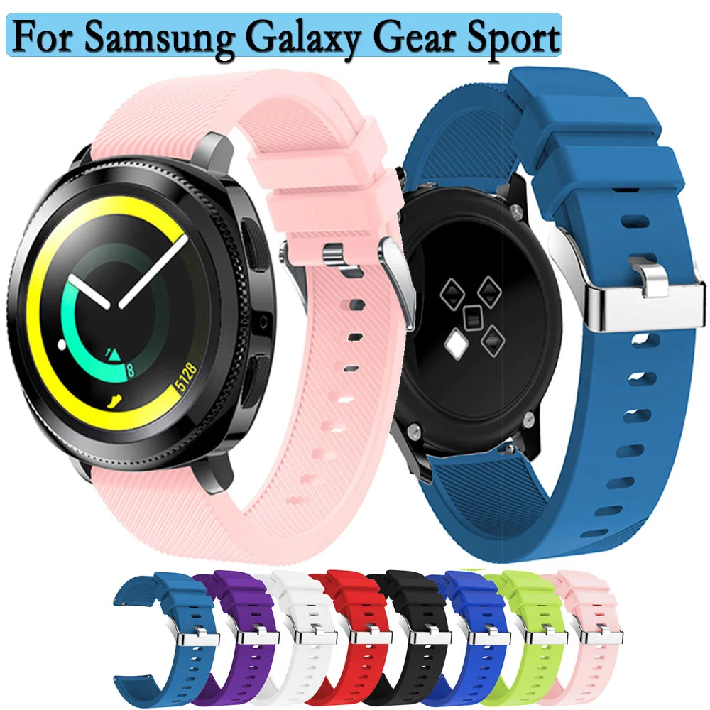

Ремешок силиконовый для Samsung Galaxy Gear Sport, регулируемый спортивный браслет для Samsung Galaxy Watch 42 мм