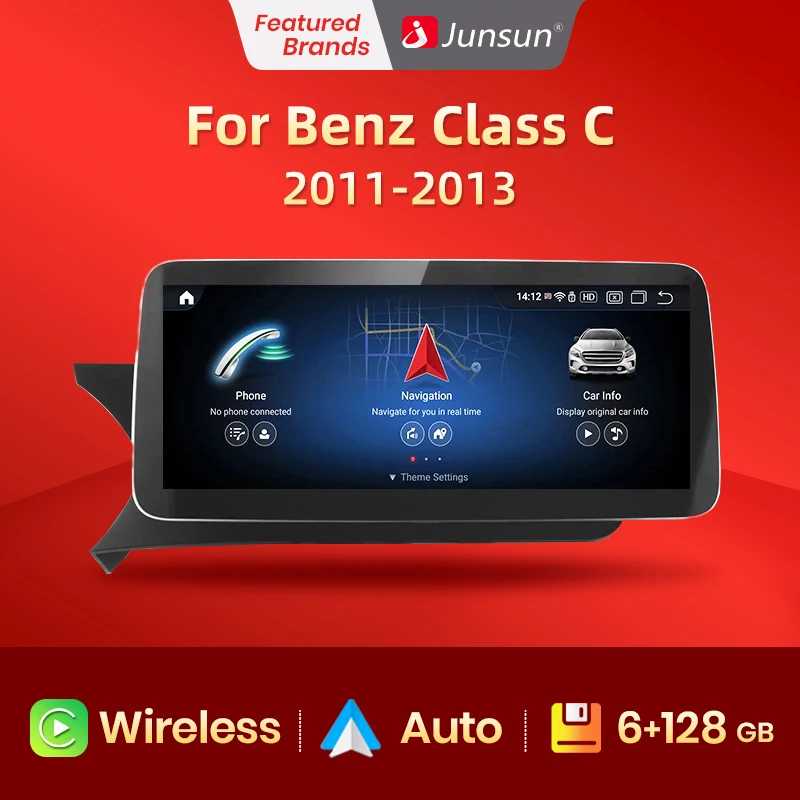 

Автомобильная Мультимедийная система Junsun AI Voice для Benz C Class W204 S205 C204 2011 2012 2013-2018