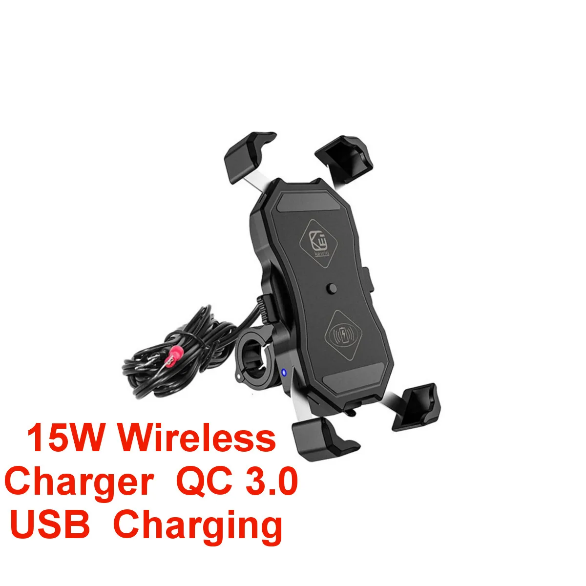 Motorcycle Phone Holder With Qi 15w Wireless Charger & Usb C 20w Fast  Charging Waterproof Mirror Handlebar Bike Cellphone Mount - Holders &  Stands - AliExpress