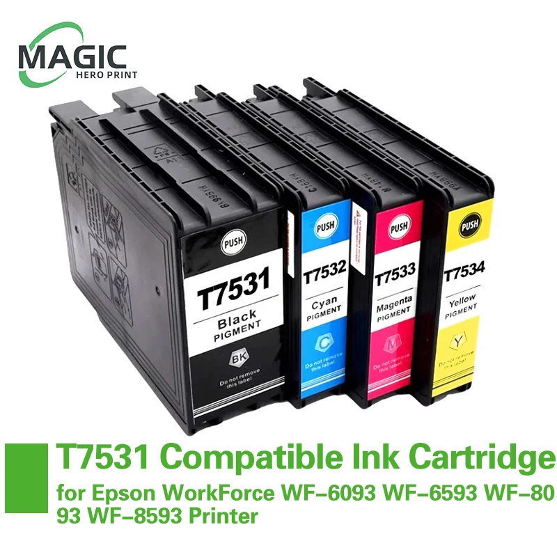 

Цветной совместимый картридж T7531 T7532 T7533 T7534 T753 для Epson