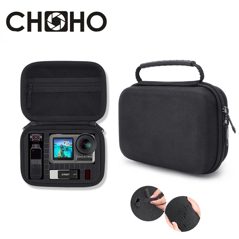 Portable Carry Case DIY Hard Bag Sports Camera Accessories Anti-shock Storage Sponge For Gopro 12 Dji OSMO Pocket 3 Insta360