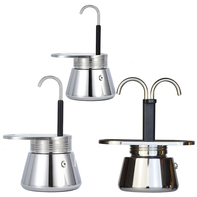 Single/Double Tube Espresso Maker Easy To Operate & Quick Cleanup Pot Italian Coffee Machine Maker 1/2/4 Cups Gift for Man Women 3