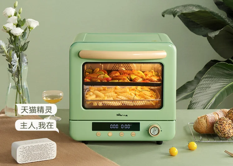 Household 20L Electric Oven for Bread Mini Oven Toaster Cyclone Steam Electric Pizza Multifunction Breakfast Machine 220V