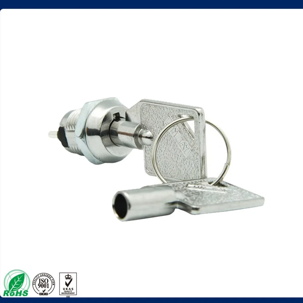Interruptor Impermeável do Fechamento da Chave do Botão do Keylock Ip67 Ns1022 Taiwan Ns1021 12 mm Pcs