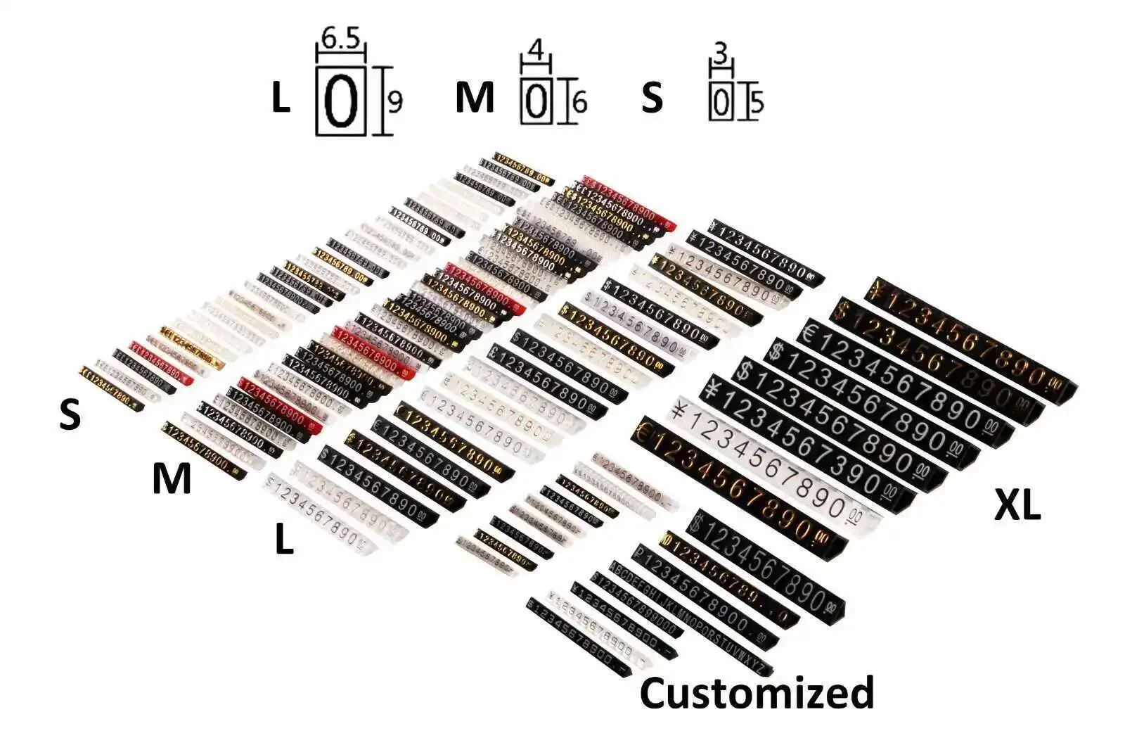 Preis Ziffernwürfel Montageblöcke Stick Kombinierte Zahlen Ziffern Tag Zeichen Uhr Schmuck Preis Display Stand Shop Preis – Detail 1