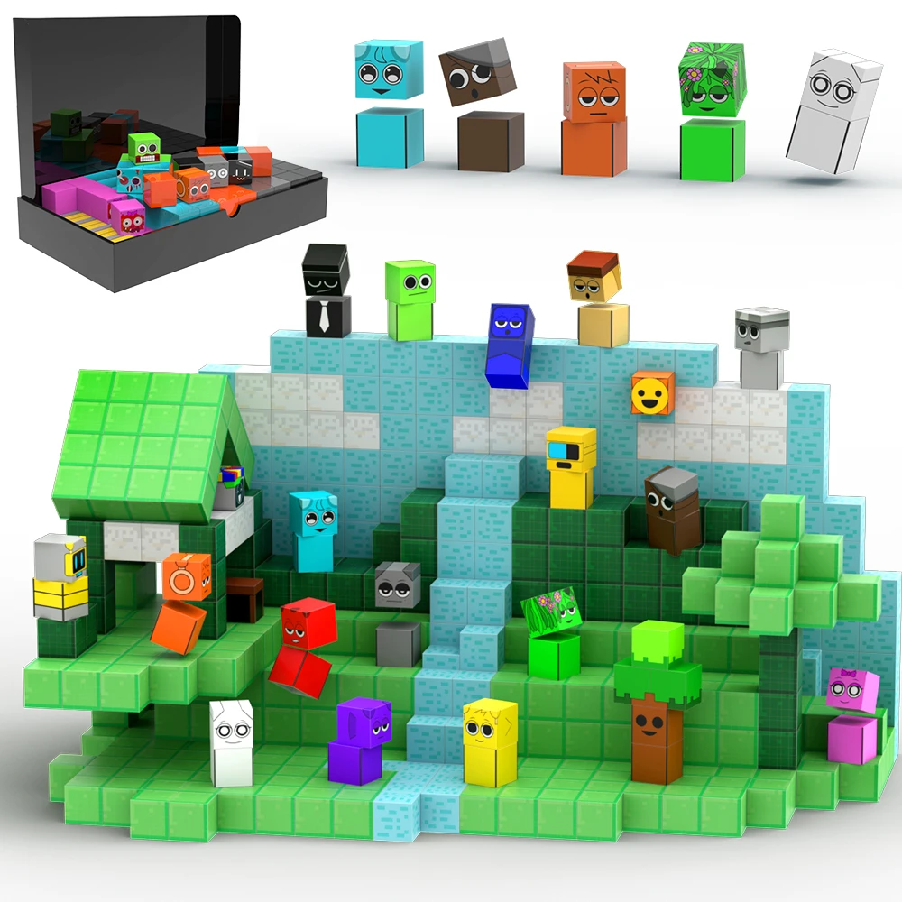 Sprunki Figures Magnetic Blocks Incrediboxs Sprunki Magnet Figures STEM Sensory Toys for Toddler Christmas Birthday Gift