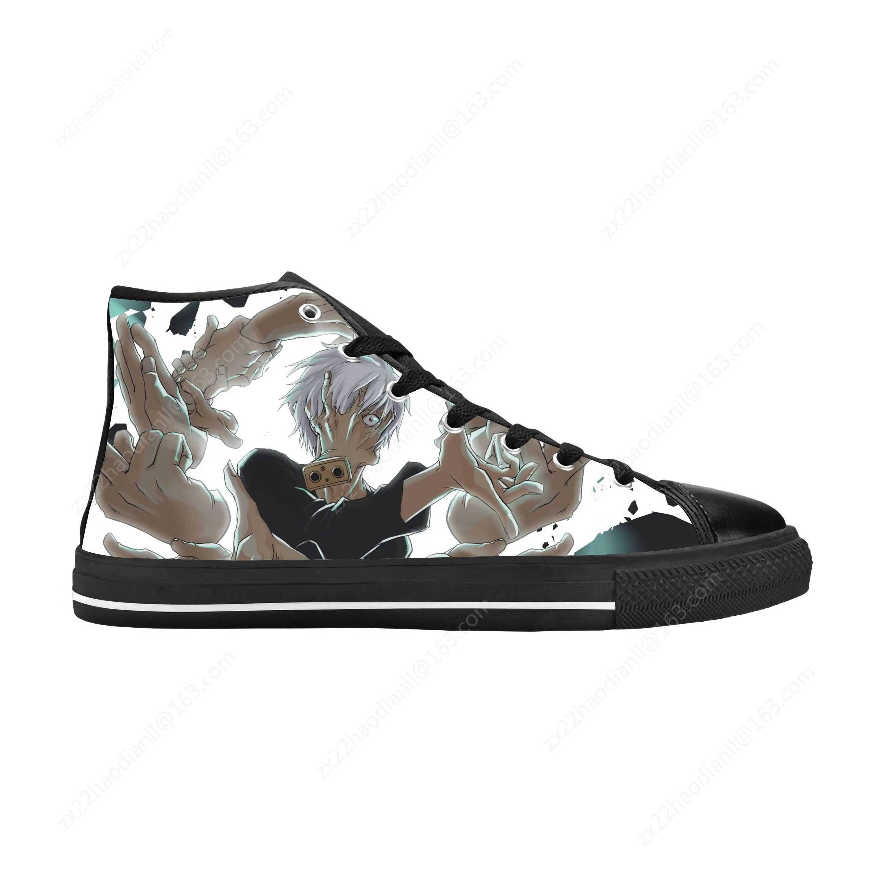 Japanese Anime My Hero Academia Shigaraki Tomura Casual Cloth Shoes High Top Comfortable Breathable 3D Print Men Women Sneakers
