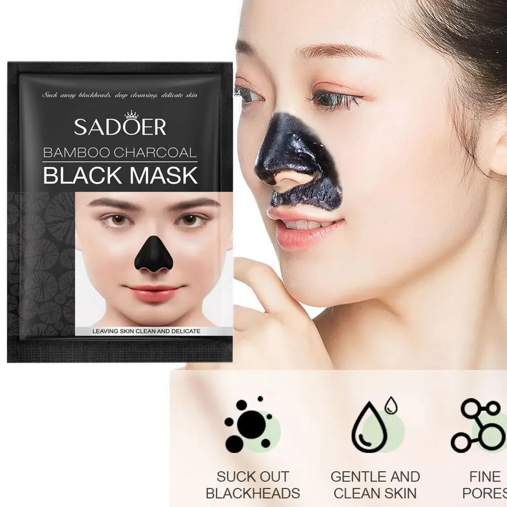 

Nose Patch Bamboo Charcoal Blackhead Blot Nose Mask Remove Blackheads Clean Nose T-zone Care Skin Care For Men And Women
