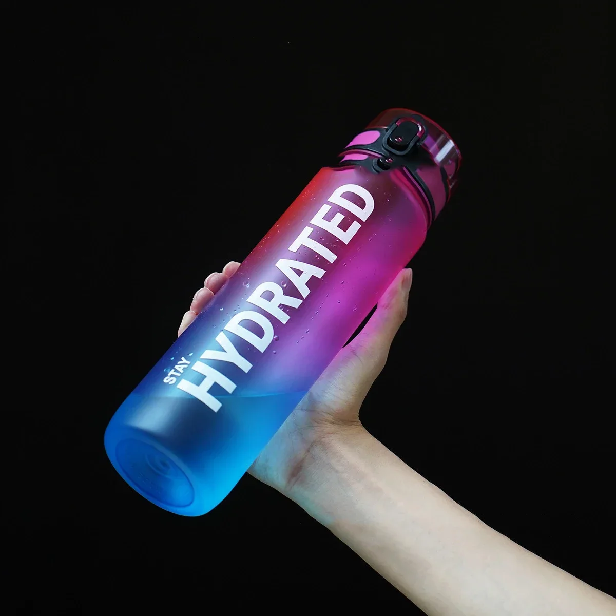 32oz Motivational Leakproof Sports Water Bottle